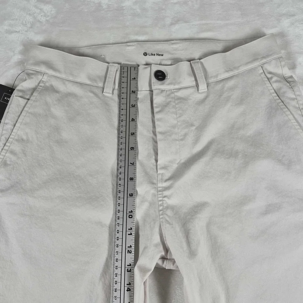 Lululemon Relaxed Tapered Trouser Pants Men's 34x26‎ White Twill Casual LM5AN1S